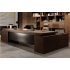 Pine and Ashwood Minimalist Modern Executive Desk (CEO Desk) Single Office Chair Set